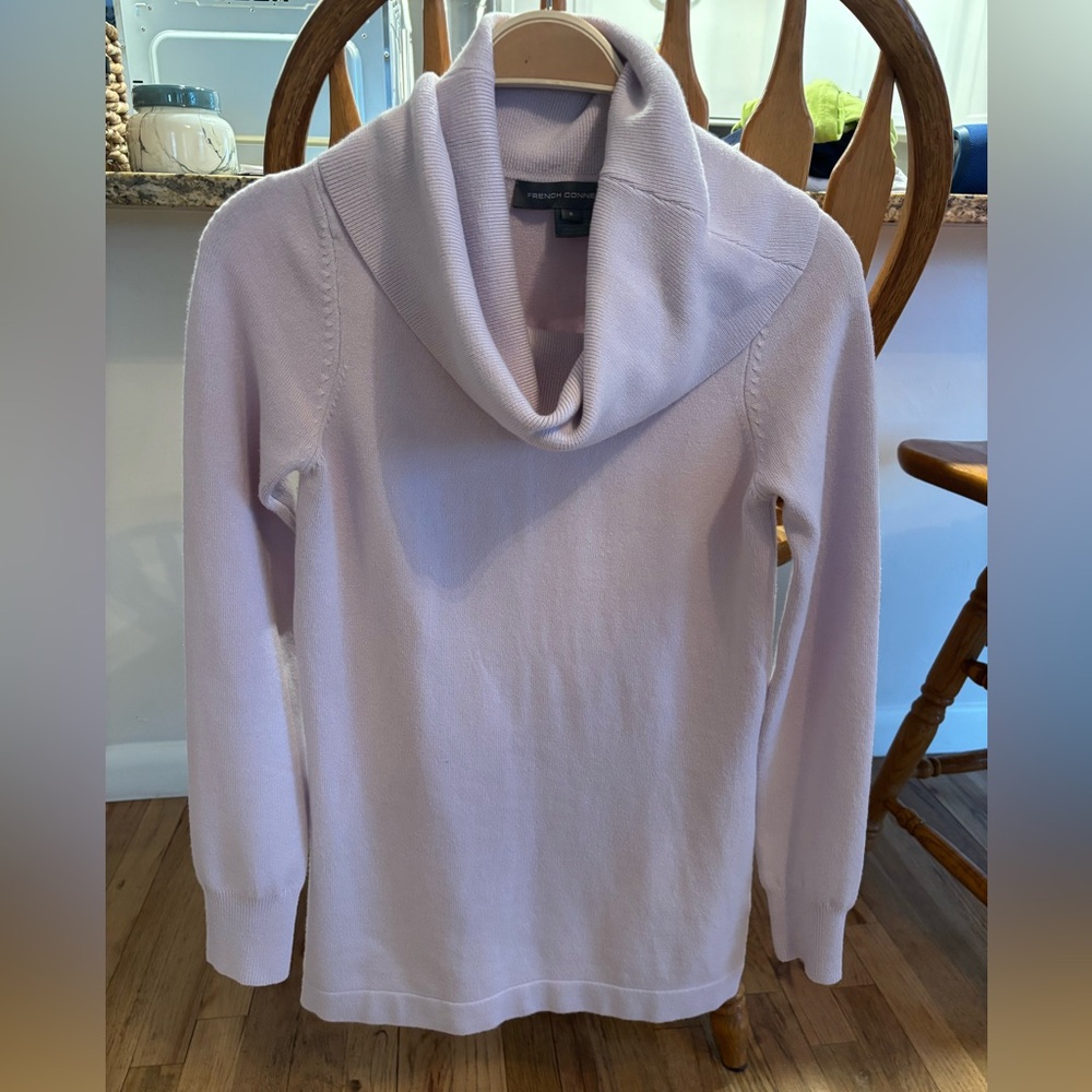 Cowl Neck Sweater - Light Purple